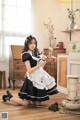 Beautiful Kwon Hyuk Jeong cute pose with maid outfit (13 photos) P4 No.0cad58