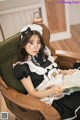 Beautiful Kwon Hyuk Jeong cute pose with maid outfit (13 photos) P6 No.ba8171